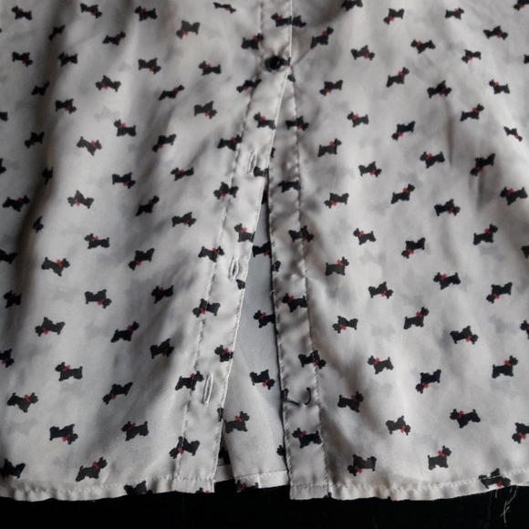 Scottie Dog flowy top with Peter Pan collar - Picture 6 of 11